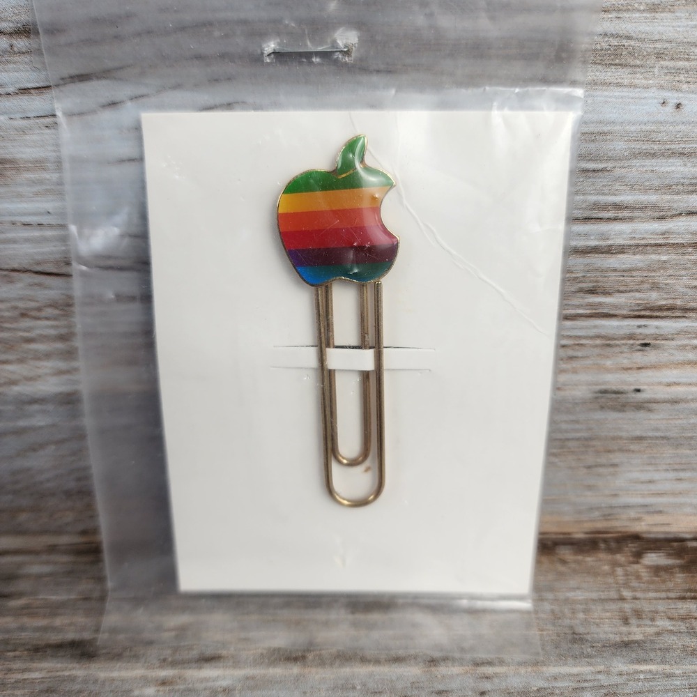 Apple MAC Vintage Apple Extra Large PIN Paperclip Original‎ Design Super RARE